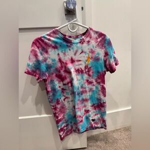 Aviator Nation Pink and Blue Tie-Dye Tee